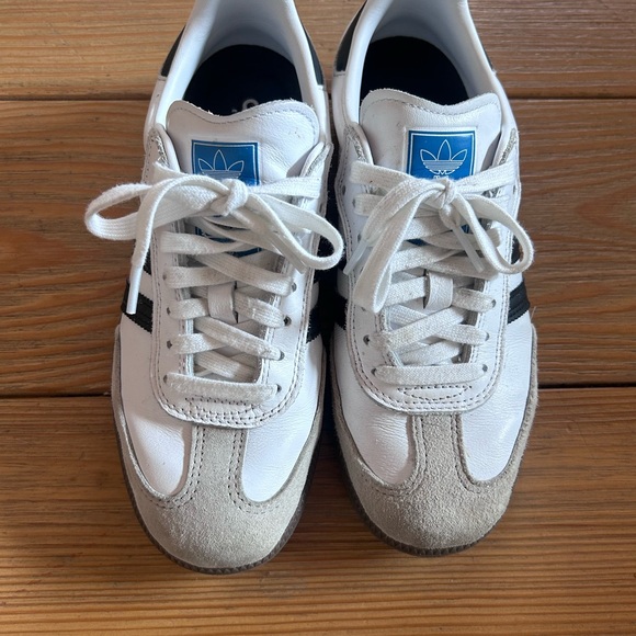 Adidas Samba OG White and Black Sneakers with Brown Sole Size 7 - Picture 7 of 8